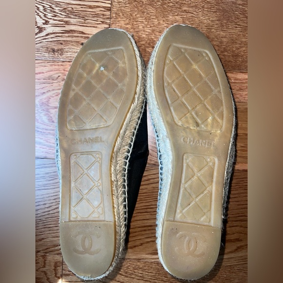 CHANEL 
Mesh Grosgrain CC Espadrilles 39 Black - Picture 5 of 6